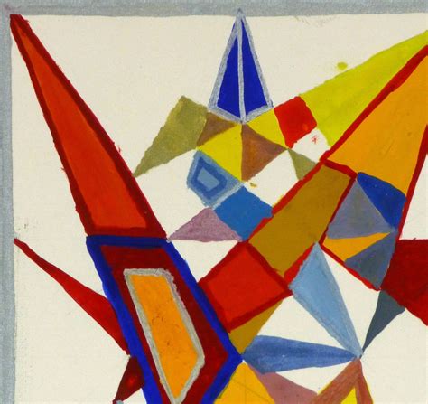 Unknown - Geometric Shapes Abstract Painting at 1stDibs | geometric ...