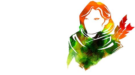 HD wallpaper: Dota2 Windranger minimalist wallpaper, Windrunner, white ...