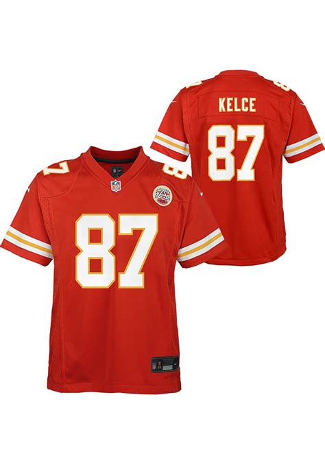 Kansas City Chiefs Travis Kelce Youth Replica Game Jersey Red Football Jersey