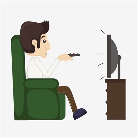 Man Watching Tv Clipart PNG Images, Cartoon Cartoon Man The Man Man Watching Tv, Watching Tv ...