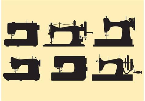 Set Retro Sewing Machine Vectors 87199 Vector Art at Vecteezy