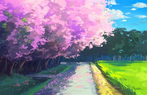 Anime Cherry Blossoms Wallpapers - Wallpaper Cave