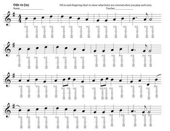 Ode To Joy - Recorder Fingering Practice by Creative Technology Pedagogy