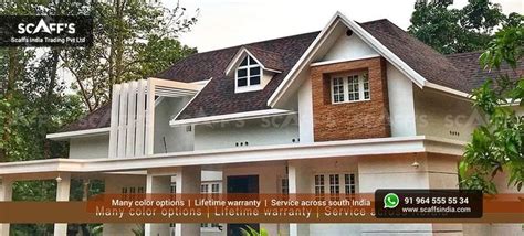 Traditional Kerala House Roofing designs | Scaffs India Roofing shingles