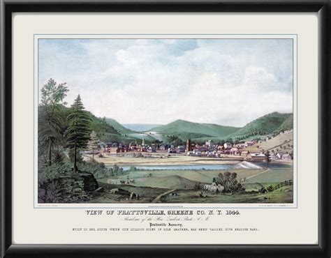 Prattsville NY 1844 Restored Map | Vintage City Maps