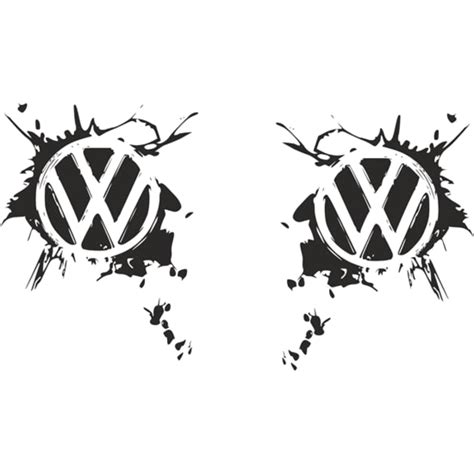 VW Splash Stickers Pairs Black/Red - Tlokweng Auto Zone