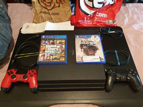 PS4 Pro 1TB HD + 2 Controllers/Games (With Receipts. 24 month Warranty (Cex) 3 months only used ...