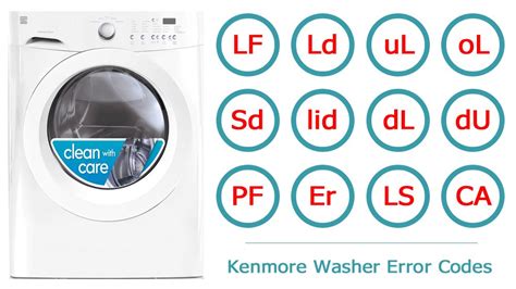 Kenmore Washer Error Codes