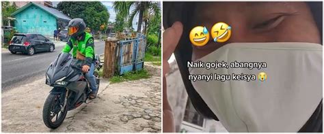 Driver ojek online nyanyi lagu Keisya Levronka, endingnya malah k