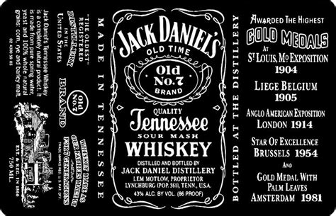 Jack Daniels Label Template