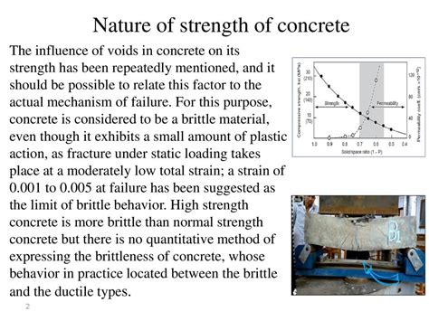 Strength of Concrete Strength of concrete is commonly considered its most valuable property ...