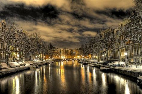 Amsterdam. Snow. Night. Beautiful. Amsterdam Winter, Amsterdam ...