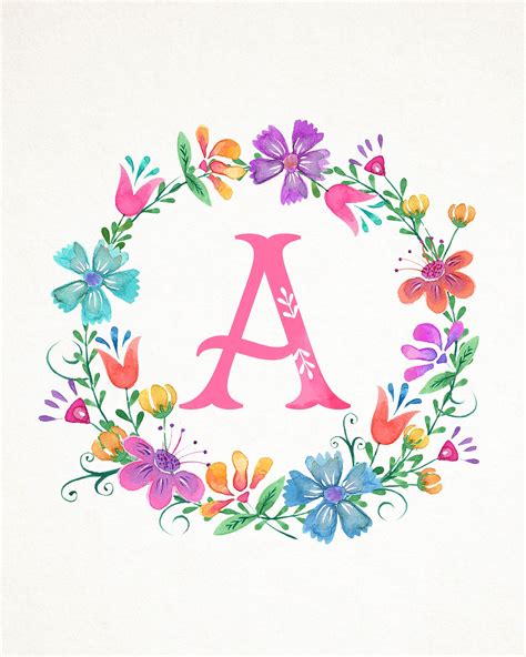 Free Printable Flower Letters - Free Printable