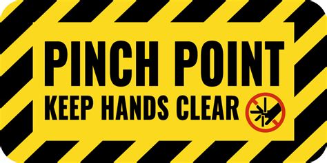 Pinch Point Sticker - for Equipment and Machinery - High Visibility ...