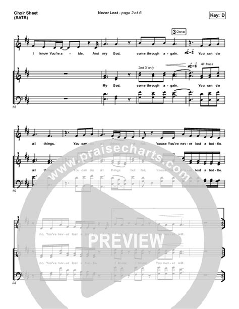 Never Lost Sheet Music PDF (CeCe Winans) - PraiseCharts