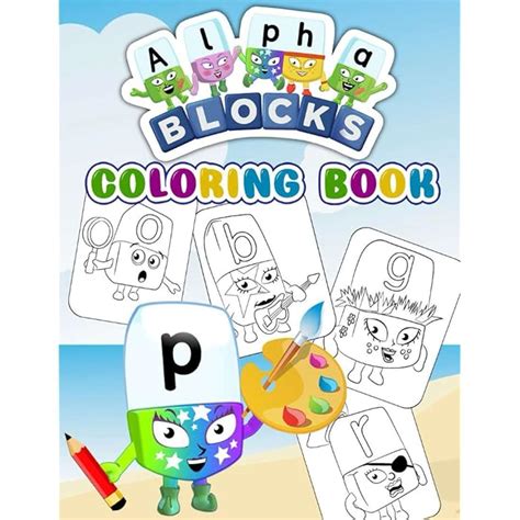 Buy Alphablocks Coloring Book: Coloring A-Z character of Alphablocks series, High Quality ...