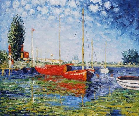 Claude Monet: Red Boats at Argenteuil | Painting, Claude monet, Oil painting