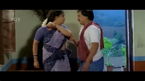 Pavithra Lokesh Insults Vishnuvardhan Emotional Scenes - Yajamana kannada movie part-5 - YouTube