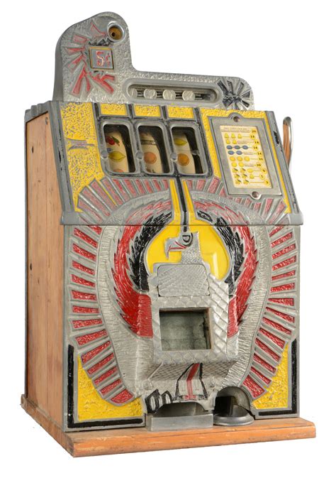 Lot Detail - **5¢ MILLS NOVELTY WAR EAGLE SLOT MACHINE.