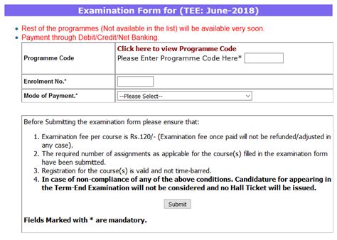 Exam Fee Submission Started at IGNOU How to Submit and Last Date ...