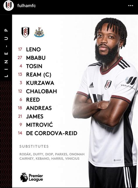 Fulham Lineup vs Newcastle : r/fulhamfc