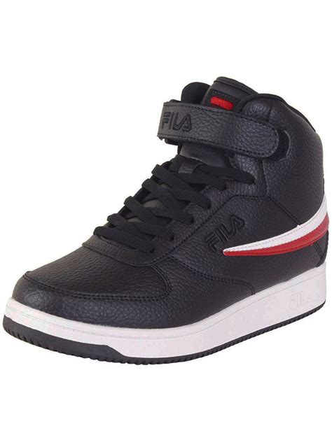 FILA - Fila Mens A-High Leather Sneakers Hi Top Shoes Black - Walmart.com - Walmart.com