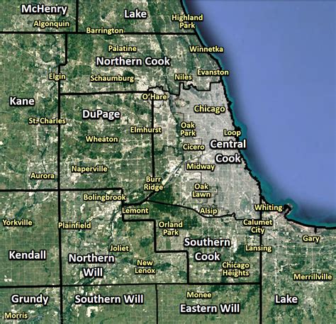 Map Of Cook County Cities - Corny Doralia