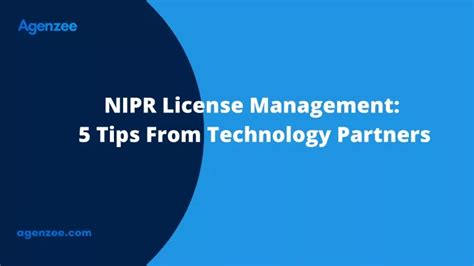 PPT - NIPR License Management 5 Tips From Technology Partners ...