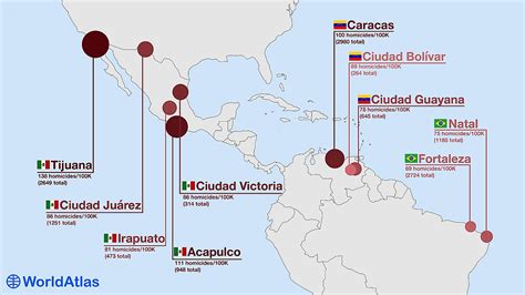 The Most Dangerous Cities In The World - WorldAtlas