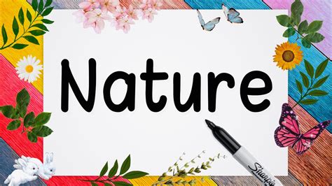 Drawing with the word “nature” - YouTube