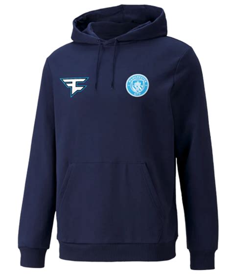 Faze Clan Merch × Manchester City Merch Blue Logo Hoodie | WHAT’S ON THE STAR?