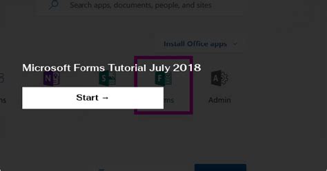 Microsoft Forms Tutorial July 2018