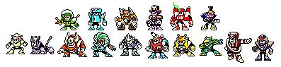 8-Bit Coloured MegaMan Boss Sprites by cybeastnet on DeviantArt