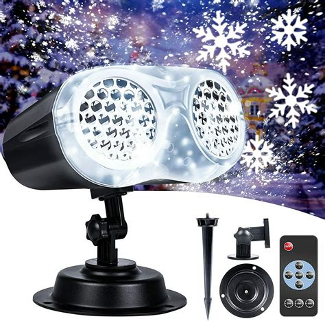 Christmas Snowflake Laser Lights, Waterproof Rotating LED Christmas ...