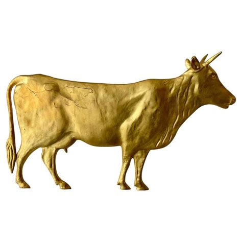 Gilded Metal Cow Wall Sculpture | Metal cow, Wall sculpture art, Wall ...