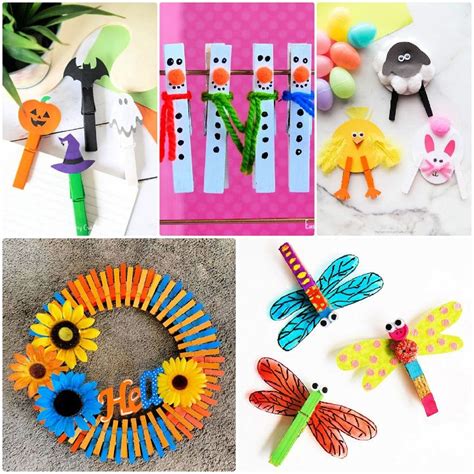 30 Amazing Clothespin Crafts and Ideas for Kids - Craftulate