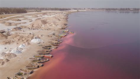 The Pink Lake Of Senegal That's Saltier Than The Dead Sea