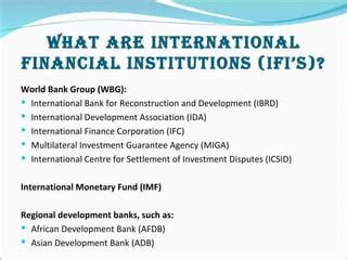 Ppt on role of international financial institutions | PPT