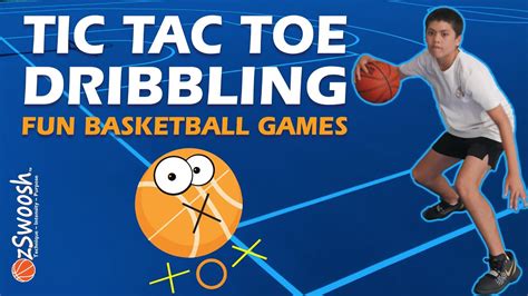 Fun BASKETBALL Drills for Kids - Tic Tac Toe 🅾️ (Dribbling Game) - YouTube