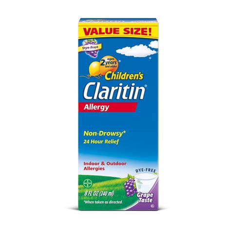 Claritin Children's 24 Hour Allergy Medicine for Kids, Non-Drowsy ...