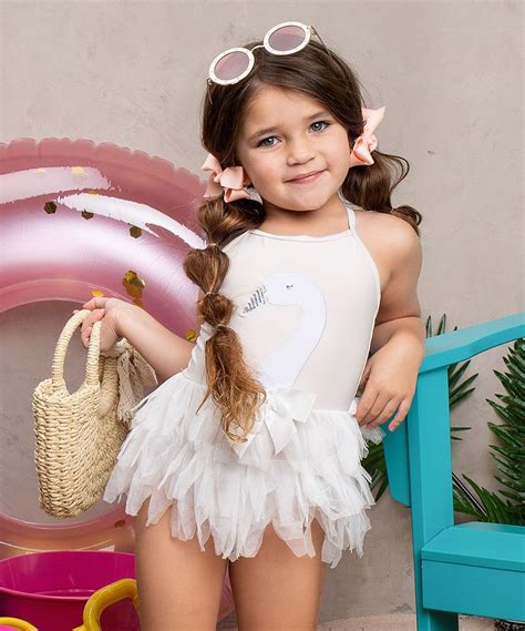 Mia Belle Girls White Swan Ruffle Mesh Tutu One-Piece - Toddler & Girls in 2021 | Toddler girl ...