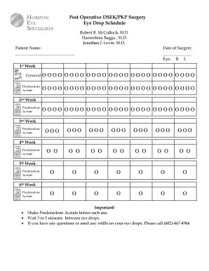 Cataract Surgery Eye Drops Chart: Complete with ease | airSlate SignNow