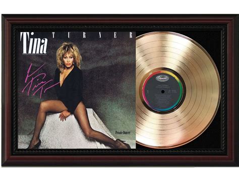 Tina Turner Private Dancer Cherrywood Framed Signature Gold LP Record ...