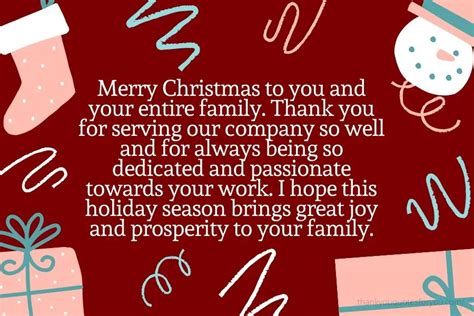 Christmas Thank You Messages To Employees