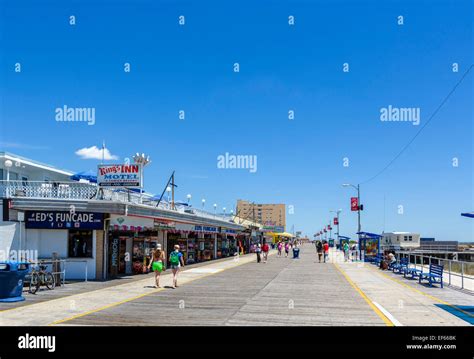 The boardwalk in North Wildwood, Cape May County, New Jersey, USA Stock ...