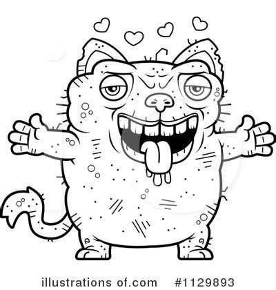 Ugly Cat Clipart #1129893 - Illustration by Cory Thoman