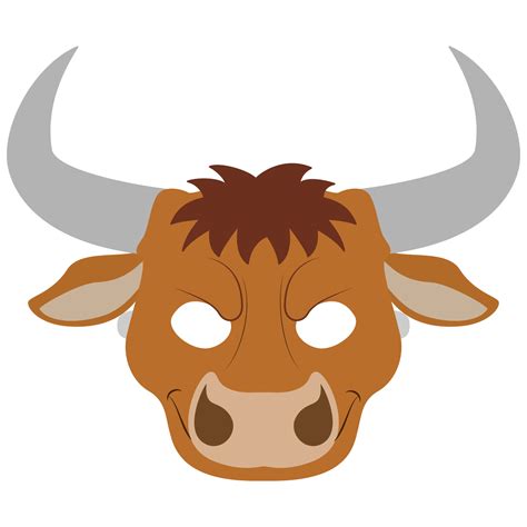 Bull Mask Template | Free Printable Papercraft Templates