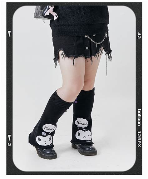 Sanrio Authorized Kuromi Black Leg Warmers