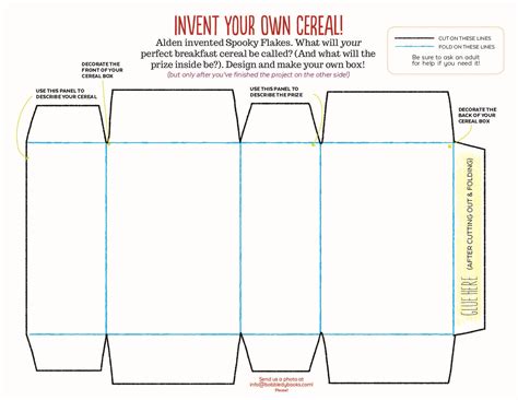 Cereal Box Template | Box design templates, Cereal box, Paper box template