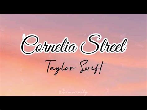 Cornelia Street Lyrics - Taylor Swift - YouTube